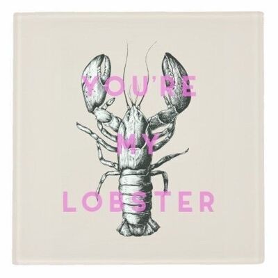 Coasters, You're My Lobster by the 13 Prints Glass