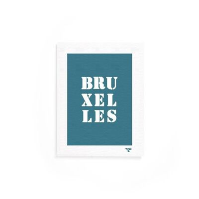 Cartel azul "Bruselas"