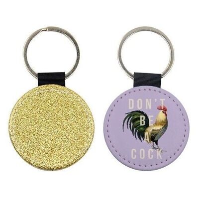 KEYRINGS, DON'T BE A COCK BY THE 13 PRINTS Gold