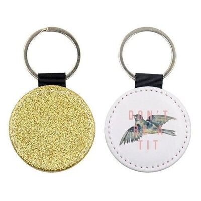 KEYRINGS, DON'T BE A TIT BY THE 13 PRINTS Gold