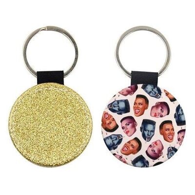 KEYRINGS, GRACE FACES BY HELEN GREEN Pink