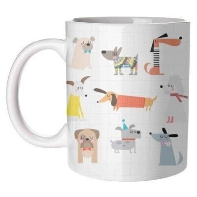 Mugs, dashing dogs by nichola cowdery
