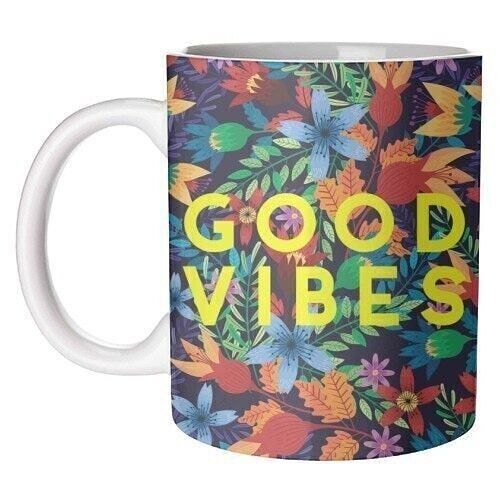 Mugs, Good Vibes Flowers by the 13 Prints