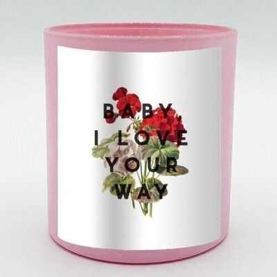 CANDELE PROFUMATE, BABY, I LOVE YOUR WAY DALLE 13 STAMPE Rose & Peony