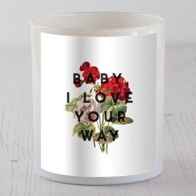SCENTED CANDLES, BABY, I LOVE YOUR WAY BY THE 13 PRINTS Vanilla