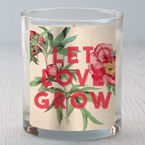 SCENTED CANDLES, LET LOVE GROW BY THE 13 PRINTS Lime Basil & Mandarin