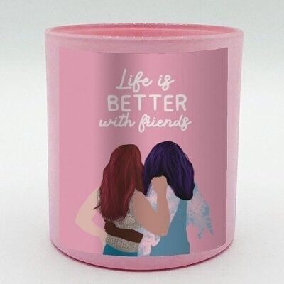 SCENTED CANDLES, LIFE IS BETTER WITH FRIENDS BY GIDDY KIPPER Rose & Peony