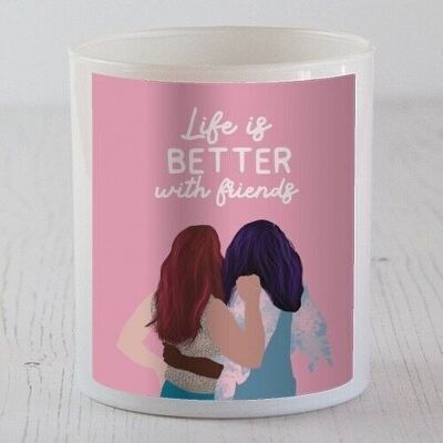 SCENTED CANDLES, LIFE IS BETTER WITH FRIENDS BY GIDDY KIPPER Vanilla