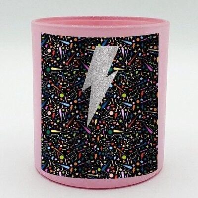 SCENTED CANDLES, LIGHTNING BOLT BY PEARL & CLOVER Rose & Peony