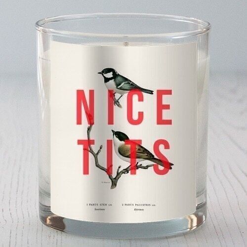 SCENTED CANDLES, NICE TITS BY THE 13 PRINTS Lime Basil & Mandarin