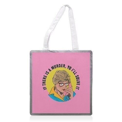 Tote bags, murder she wrote mash up by niomi fogden