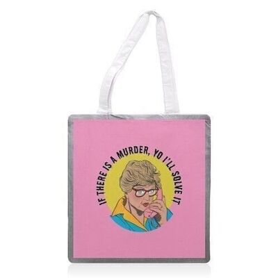 Tote bags, murder she wrote mash up by niomi fogden