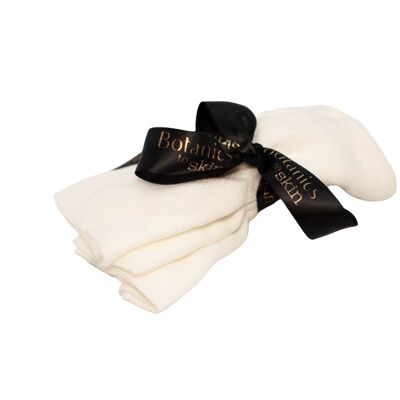 Soft Bamboo Muslin Re-Usable Cleansing Face Cloths x3