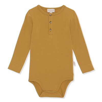 Bodysuit w/ buttons - Mustard