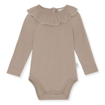 Ruffle Bodysuit - Mocha