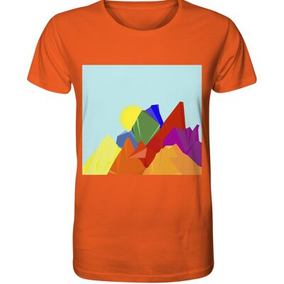 'mountain sunrise'' T-Shirt unisex - Organic Shirt - Organic Shirt - Bright Orange - XXL