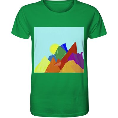 Camiseta 'mountain sunrise' unisex - Camisa orgánica - Camisa orgánica - Verde fresco - XS