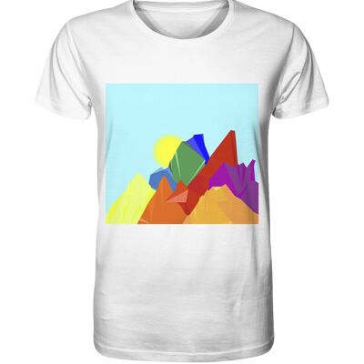 Camiseta 'mountain sunrise' unisex - Camisa orgánica - Camisa orgánica - Blanco - XS