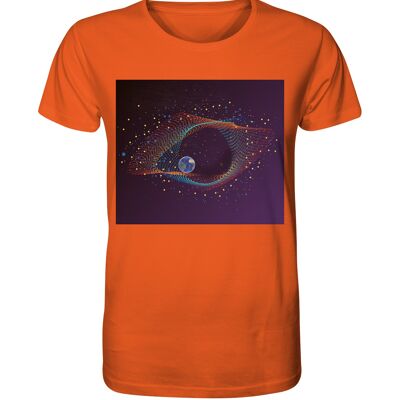 "space" T-shirt unisex - Organic Shirt - Bright Orange - S