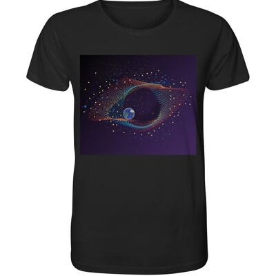 "space" T-shirt unisex - Organic Shirt - Black - XS