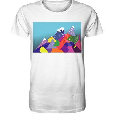 "spring mountain" T-Shirt unisex - Organic Shirt - White - L