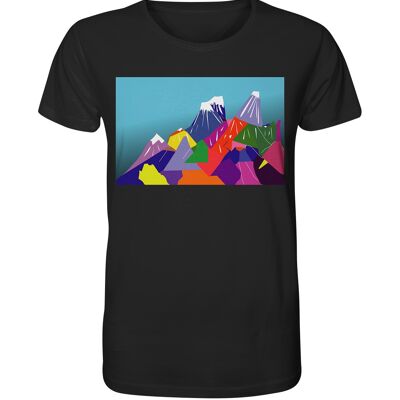 "spring mountain" T-Shirt unisex - Organic Shirt - Black - XS