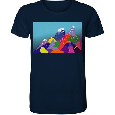 "spring mountain" T-Shirt unisex - Organic Shirt - French Navy - XS