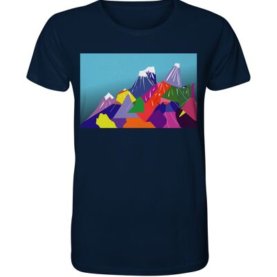 "spring mountain" T-Shirt unisex - Organic Shirt - French Navy - L