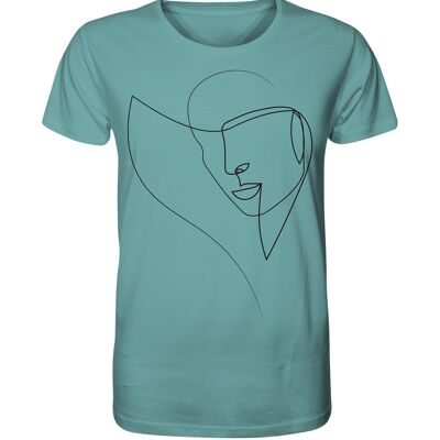 "female self portrait" T-Shirt unisex - Organic Shirt - Citadel Blue - XS