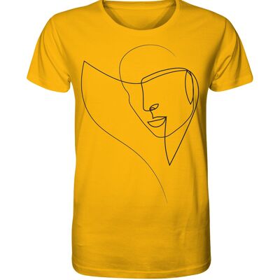 "female self portrait" T-Shirt unisex - Organic Shirt - Spectra Yellow - XS