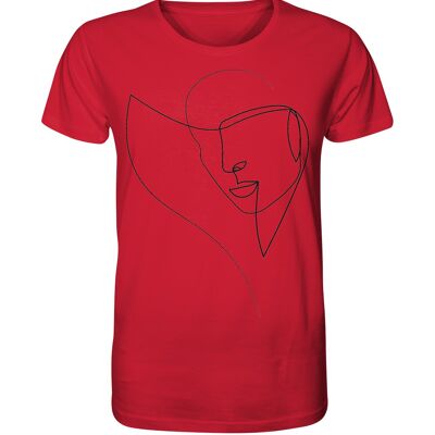 "female self portrait" T-Shirt unisex - Organic Shirt - Red - S
