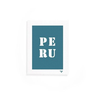 Affiche "Pérou" bleue