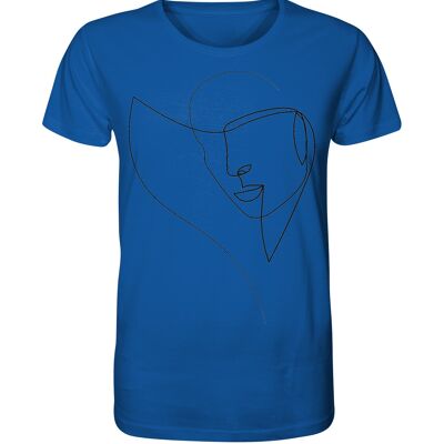 "female self portrait" T-Shirt unisex - Organic Shirt - Royal Blue - XS