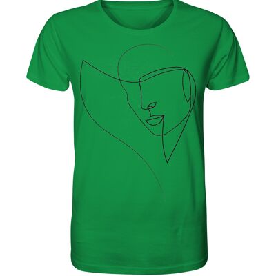 "female self portrait" T-Shirt unisex - Organic Shirt - Fresh Green - XS