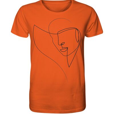 "female self portrait" T-Shirt unisex - Organic Shirt - Bright Orange - S