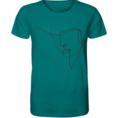 "female self portrait" T-Shirt unisex - Organic Shirt - Ocean Depth - XS