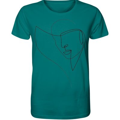 "female self portrait" T-Shirt unisex - Organic Shirt - Ocean Depth - XXL