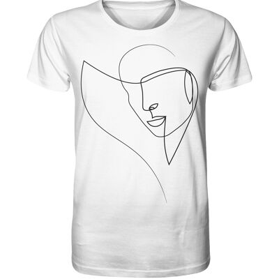 "female self portrait" T-Shirt unisex - Organic Shirt - White - XS