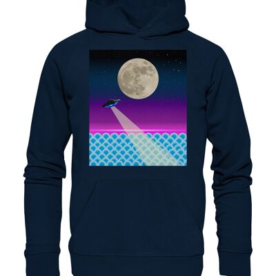 "ufo" Hoodie unisex - Organic Hoodie - French Navy - M