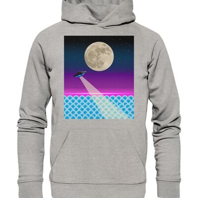 "ufo" Hoodie unisex - Organic Hoodie - Heather Grey - L