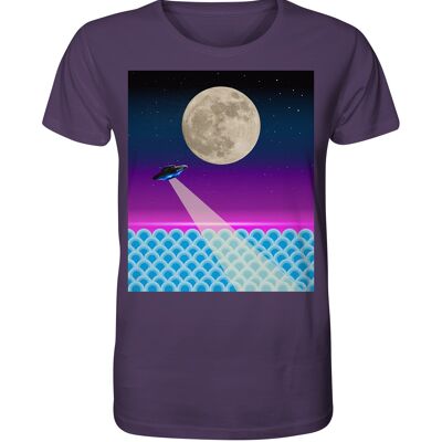"ufo" T-Shirt unisex - Organic Shirt - Plum - M