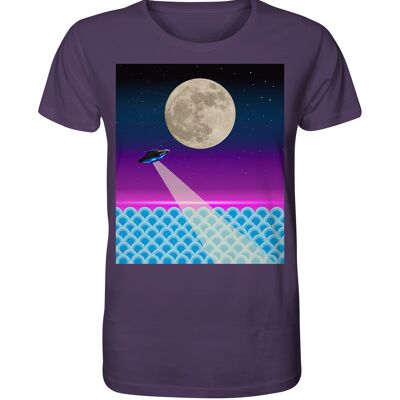 "ufo" T-Shirt unisex - Organic Shirt - Plum - XXL