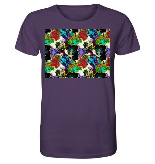"mysterious" T-Shirt unisex - Organic Shirt - Plum - XS