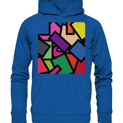 "polygon" Hoodie unisex - Organic Hoodie - Royal Blue - XS