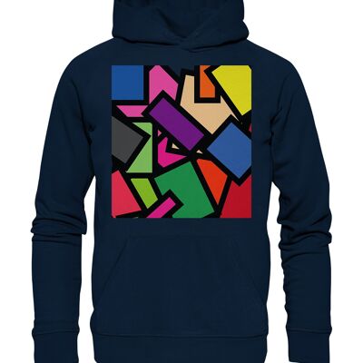 "polygon" Hoodie unisex - Organic Hoodie - French Navy - 3XL