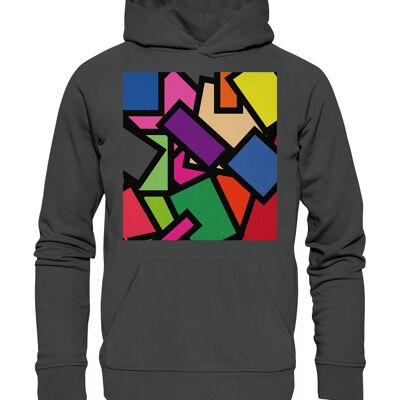 "polygon" Hoodie unisex - Organic Hoodie - Anthracite - L