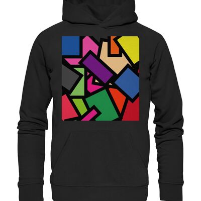 "polygon" Hoodie unisex - Organic Hoodie - Black - M