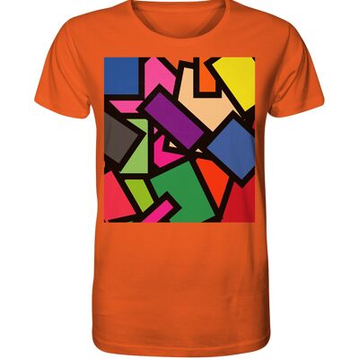"polygon" T-Shirt unisex - Organic Shirt - Bright Orange - XS