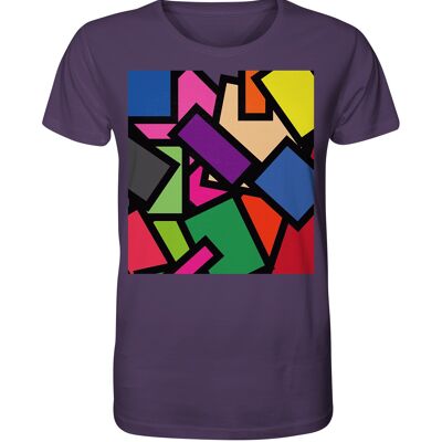"polygon" T-Shirt unisex - Organic Shirt - Plum - S