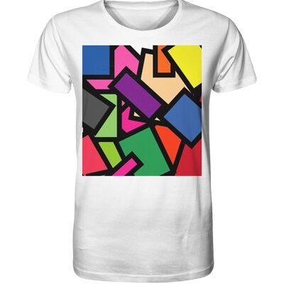 "polygon" T-Shirt unisex - Organic Shirt - White - S